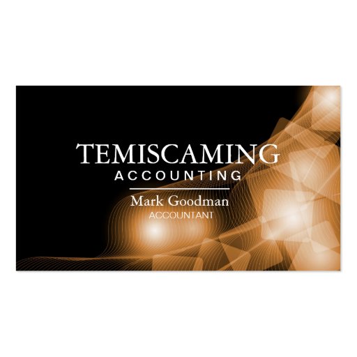 Accounting Business Card - Black and Gold Squares (front side)