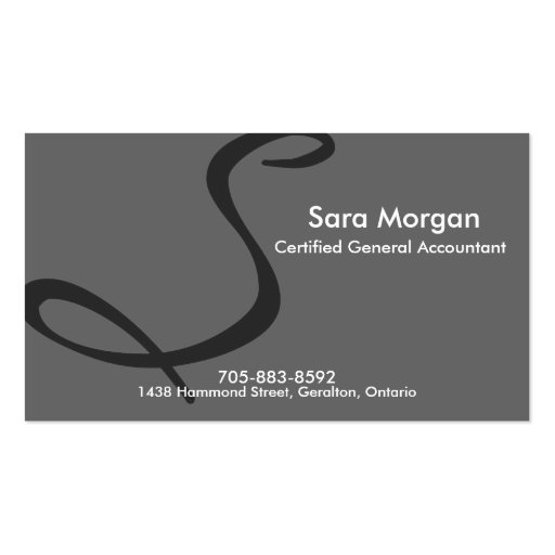 Accounting Business Card - Monogram