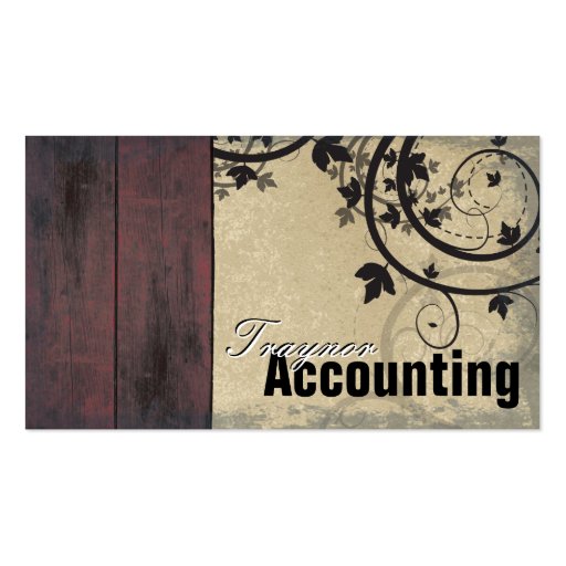 Accounting Business Card - Vintage Barn Board