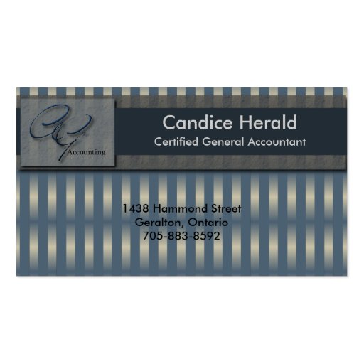 Accounting Business Card - Wavy Stripes