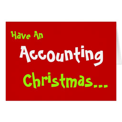 Accounting Christmas Personalised Accountant card Zazzle