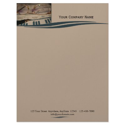 Accounting Finance Ledger and Glasses Custom Letterhead by NoteableExpressions