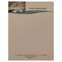 Accounting Finance Ledger and Glasses Custom Letterhead