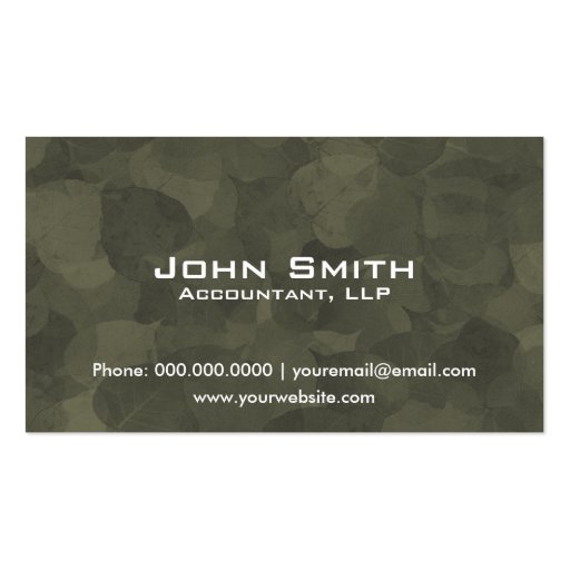Accounting Financial Business Cards Templates (front side)