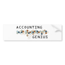 Accounting Genius Bumper Sticker