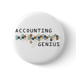 Accounting Genius Pinback Buttons