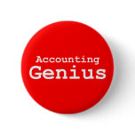Accounting Genius Gifts Pinback Button