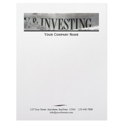 Accounting Investing Headline Letterhead by NoteableExpressions