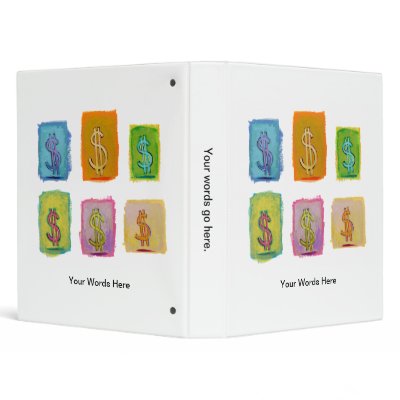 Accounting money abundance economics fun art 3 ring binder by flyinggirl