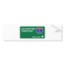 Accounting Next Exit bumper stickers