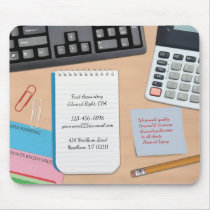 Accounting / Office Desk Background Mousepad
