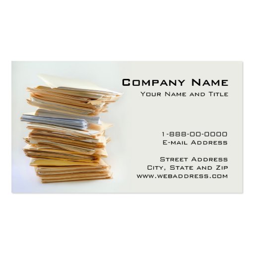 Accounting Services Business Card (front side)