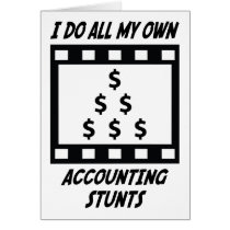 Accounting Stunts Greeting Card