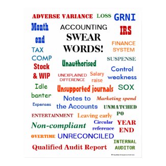 ACCOUNTING SWEAR WORDS poster