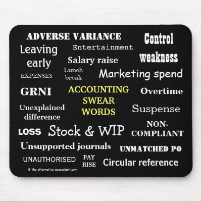 ACCOUNTING SWEAR WORDS Rude Accounting Terms Mousepads by accountingcelebrity