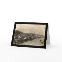 Accumulating Wagon Loads of Food in New York 1916 Cards