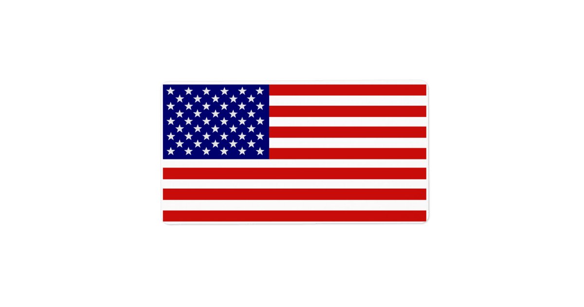 Accurate American Flag Label Shipping Label | Zazzle