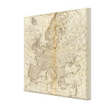 Accurate Map of Europe Canvas Prints