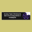 Accusing a Pagan  Bumper Sticker