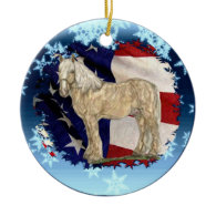 ACDHA Cream Horse Christmas Ornament
