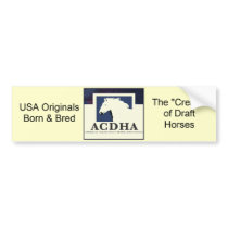 ACDHA logo bumper sticker bumper stickers by Am_Cr_Draft_Horse ACDHA logo bumper sticker bumper stickers