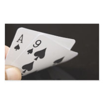 Ace and 9 of Spades Rectangular Sticker