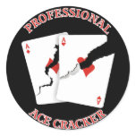 Ace Cracker Round Sticker