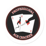 Ace Cracker Round Stickers