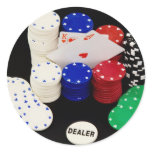 Ace King Round Stickers