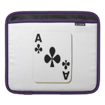 Ace of Clubs Playing Card iPad Sleeves