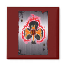 ace of clubs playing card magnets