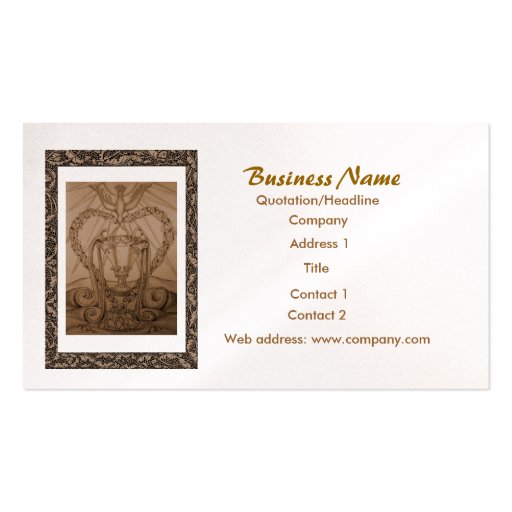 Ace Of Cup Tarot Business Card (front side)