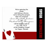 Ace of Hearts Destination Vegas Wedding Invitation Post Card