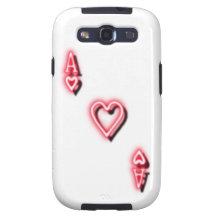 Ace of Hearts Neon Case Samsung Galaxy S3 Cases
