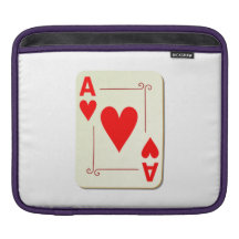Ace of Hearts Playing Card iPad Sleeve