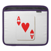 Ace of Hearts Playing Card iPad Sleeve