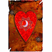 ace of hearts playing card photo sculptures