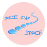 Ace of Space Frisbee Classic Round Sticker