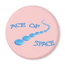 Ace of Space Frisbee Fridge Magnet