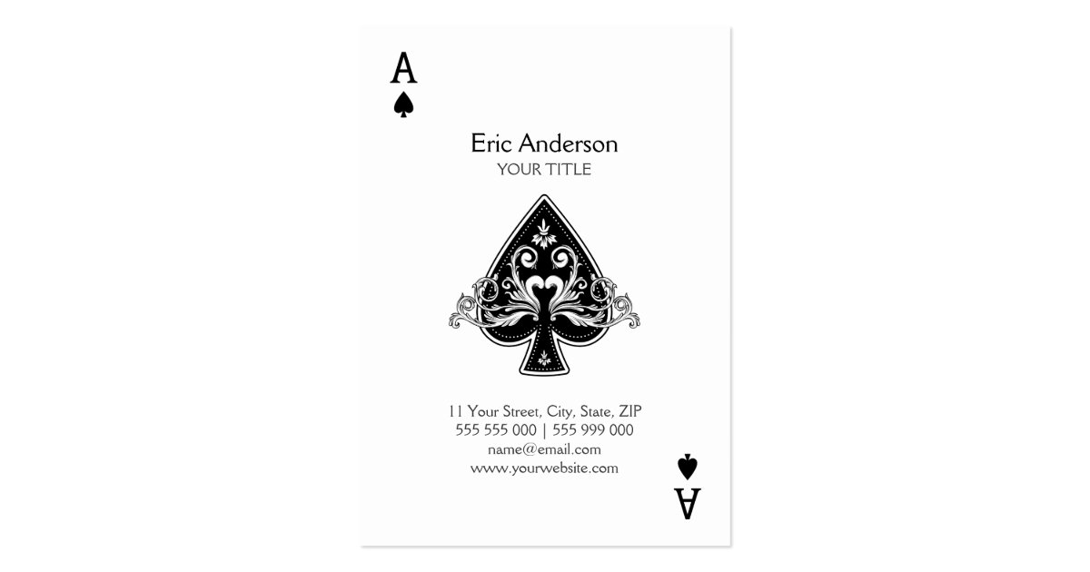 Ace Of Spades business card Zazzle