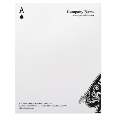 Ace of Spades business letterhead by BluePlanet