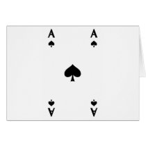 ace of spades icon greeting card
