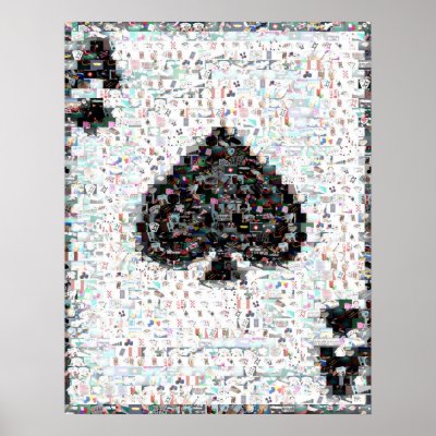 Ace Of Spades Montage Print by paulvs