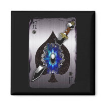 ace of spades playing card magnets