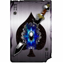 ace of spades playing card photo sculptures