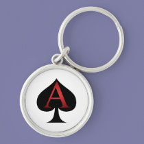 Ace Of Spades Playing Cards keychains