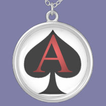 Ace Of Spades Playing Cards necklaces