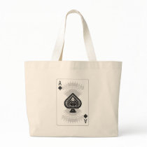 Ace of Spades Poker Card: Canvas Bags