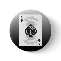 Ace of Spades Poker Card: Pins
