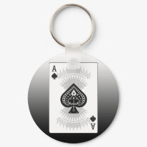 Ace of Spades Poker Card: keychains